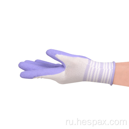 Hespax Latex Anti-Slip Construction Works Gloves Custom Logo